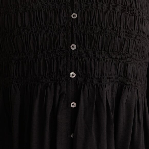 Madewell Black Button-Down Mini- Dress - Picture 4 of 7
